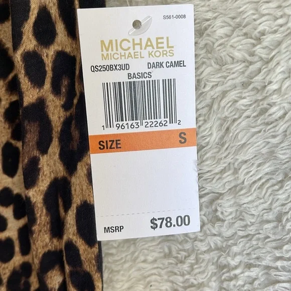 NWT Michaell Kors T-Shirt. Dark Camel Leopard - Picture 4 of 8